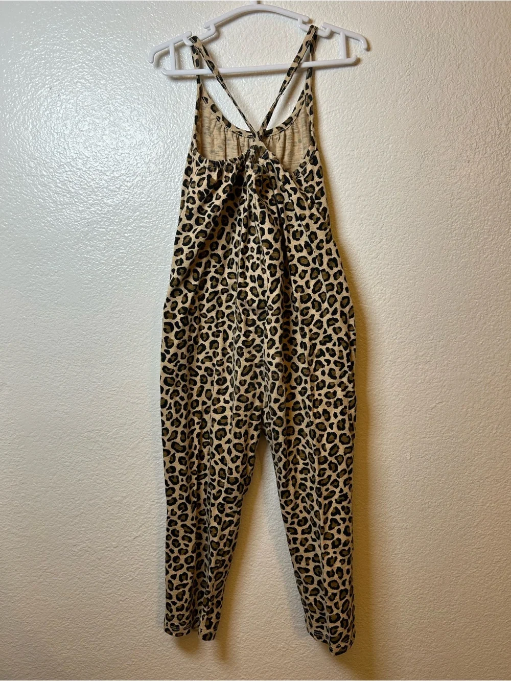 Old Navy Cheetah Print Jumpsuit Toddler Girl Size 3T  With Pockets